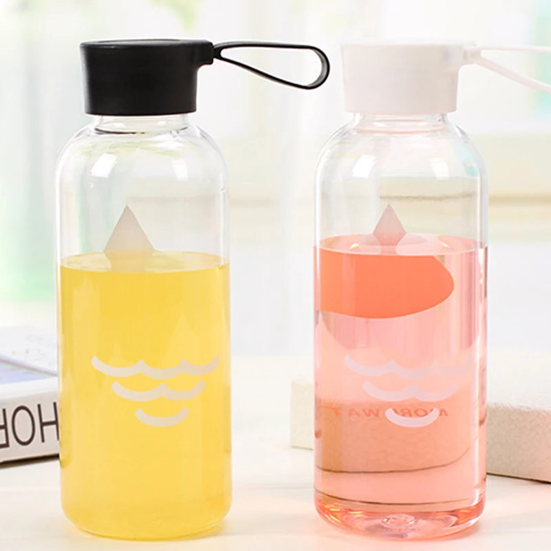 Портативная стеклянная бутылка для воды 500 мл Спортивная Герметичная Бутылка Для