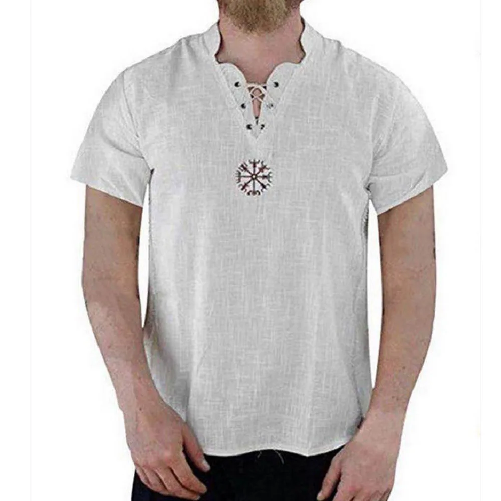 

Men Summer 2021 Cool Short Sleeve T-shirt Men's T-shirt with Standing Collars Solid Color Fashion Tops for Man Tees