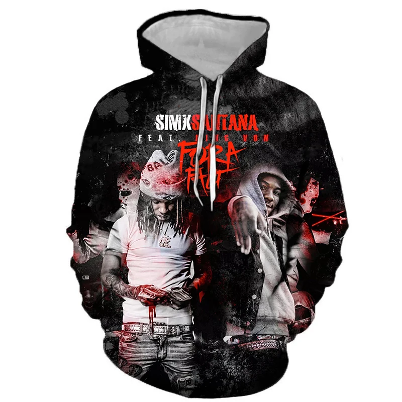 

New King Von 3d Printed Hoodies Rapper 3D Printing Hoodies Men Women Casual Hoodies Fashion All match Hoodies