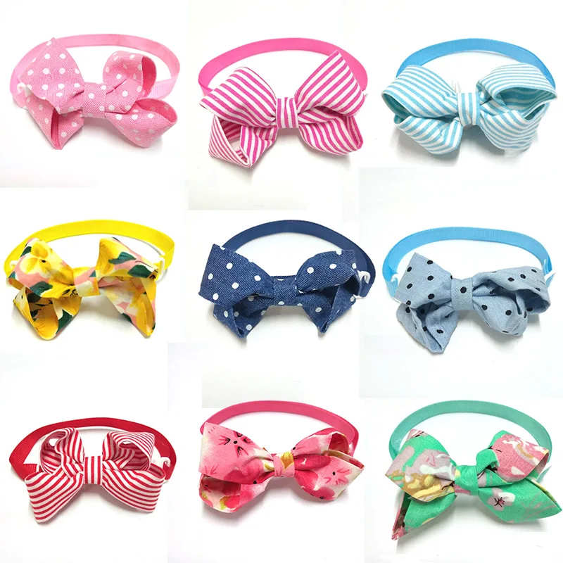 

30/50 шт., разноцветные регулируемые галстуки для домашних животных