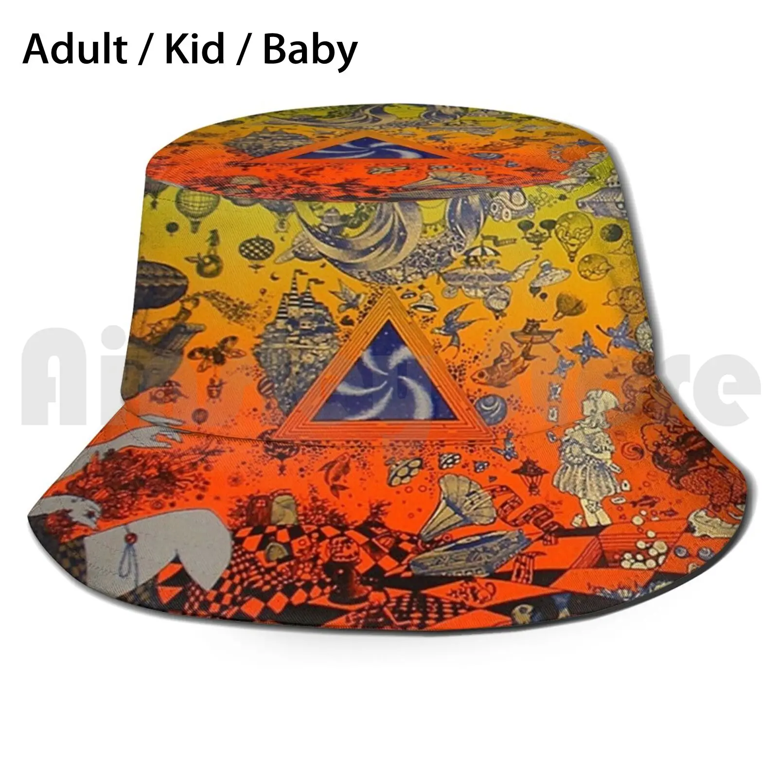 

The Culture Psychedelic Sun Hat Foldable UV Protection Music Pink Metal Concert Floyd Tour Heavy