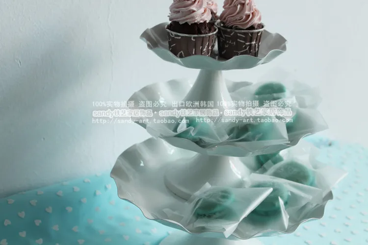 S M L белые металлические подставки для торта с высокими ножками 5/6/8 дюймов тарелки