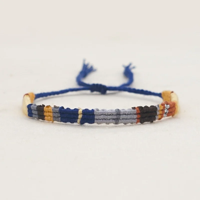 

2021 Retro Bracelets Autumn Winter Bohemian Ethnic Bracelet Hand-woven Cotton Jewelry for Women Wholesale Pulseras Armband
