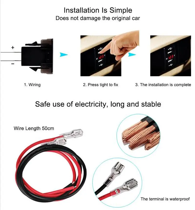 Автомобильное зарядное устройство с двумя USB-портами 5 В 2 1 А | Автомобили и