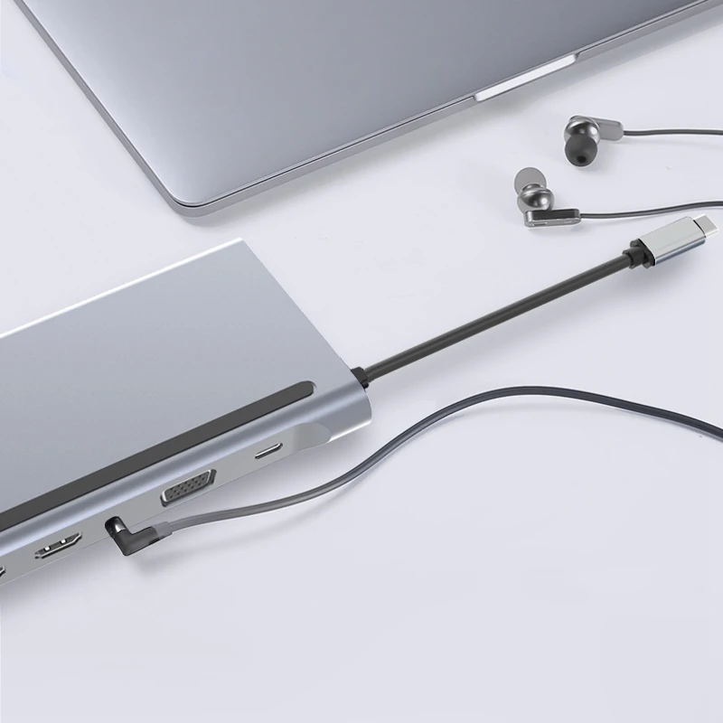 

12 in 1 USB Type C Hub Adapter Laptop Docking Station HDMI-compatible VGA RJ45 PD for HP Lenovo Surface Compatible