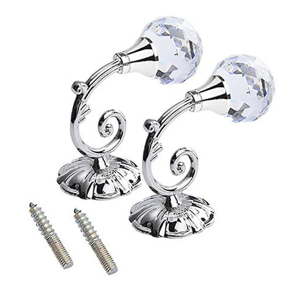 2X большая металлическая Хрустальная занавеска настенный держатель для