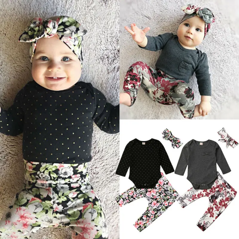 3 шт. Детский комплект из топа с длинным рукавом и брюк высокой талией|Комплекты