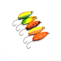 2pcslot 4 5g fishing tackle bait fishing metal spoon lure bait for trout bass spoons small hard sequins spinner spoon
