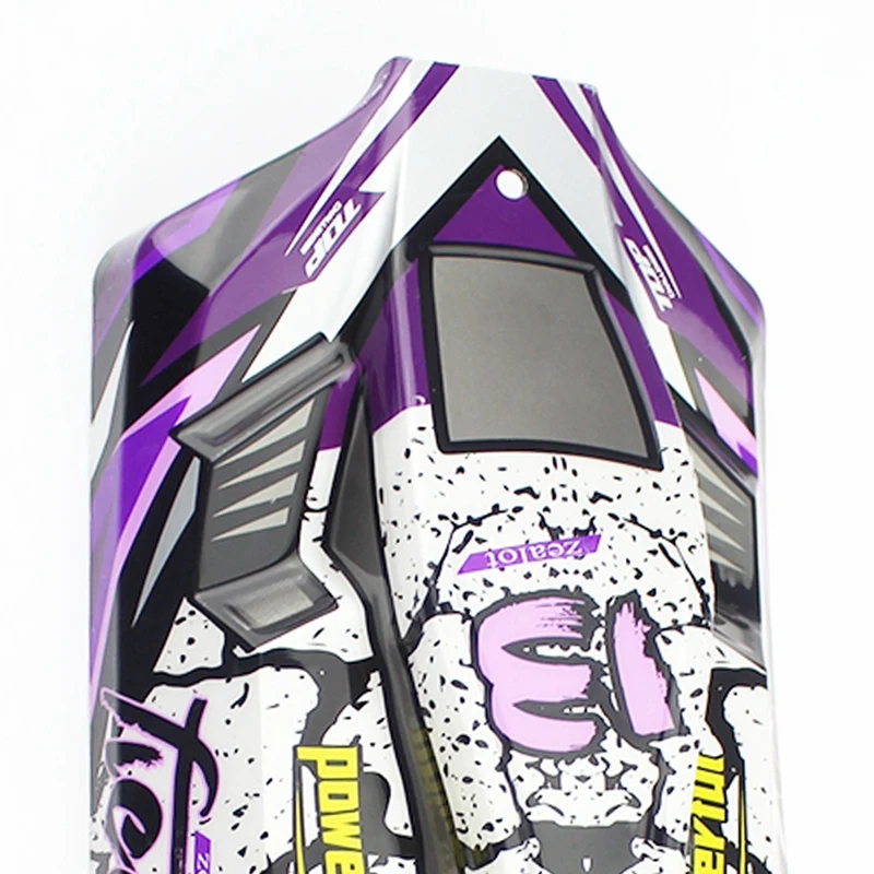 

2 Set RC Car Part: 1 Set Car Body Shell Car Cover Tail Wing Spare & 1 Pcs Metal Chassis Body Frame Board
