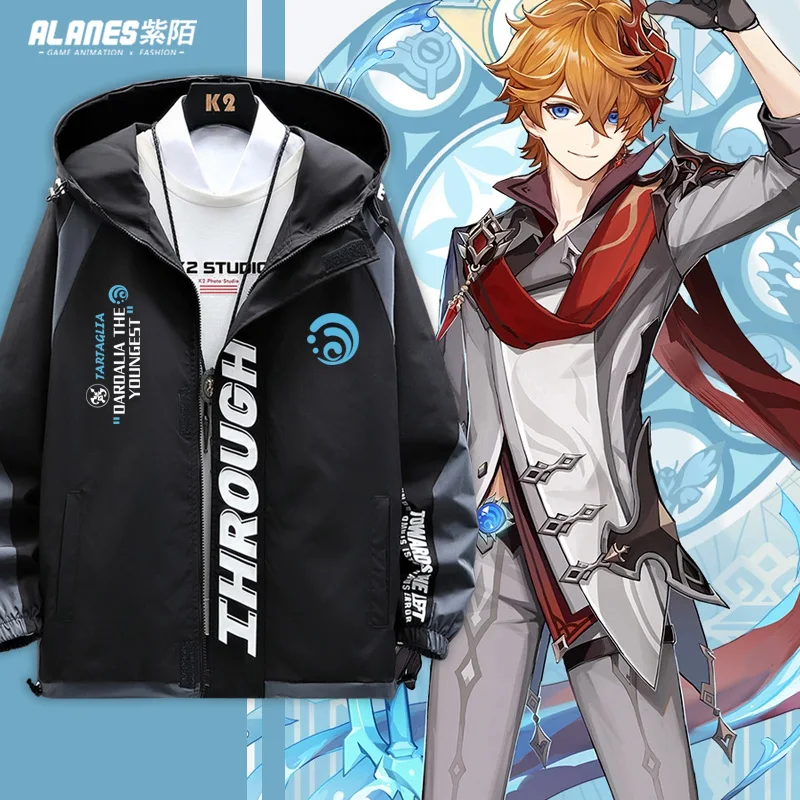 

Game Genshin Impact Tartaglia Cosplay Costume Sweater Unisex 3D Hoodies Sweatshirt coat suits Jacket Sun protection clothing NEW