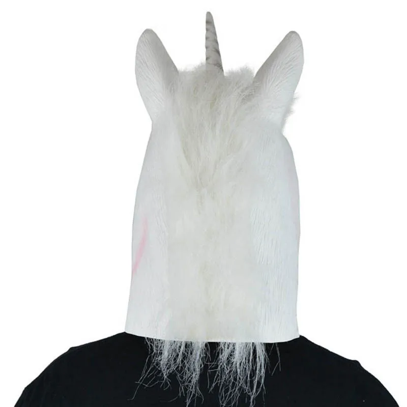

Funny Halloween Cosplay Costume Props Unicorn Mask Latex Mask Adult Party Face Mask
