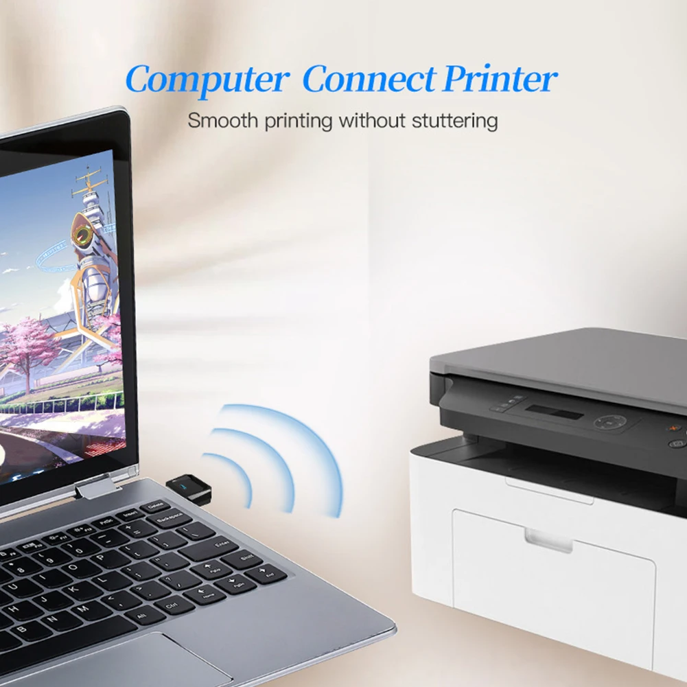

5.0 3Mbps Bluetooth USB Adapter Speaker Office For Desktop Mouse Home Printer Keyboard PC Laptops Headsets Computer Transmitter