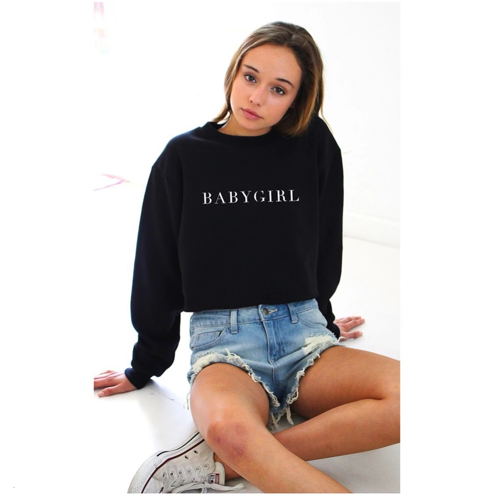

BABYGIRL Women fashion sweatshirts casual girls tops tumblr sweatshirt high quality jumper instagram pullovers- K430