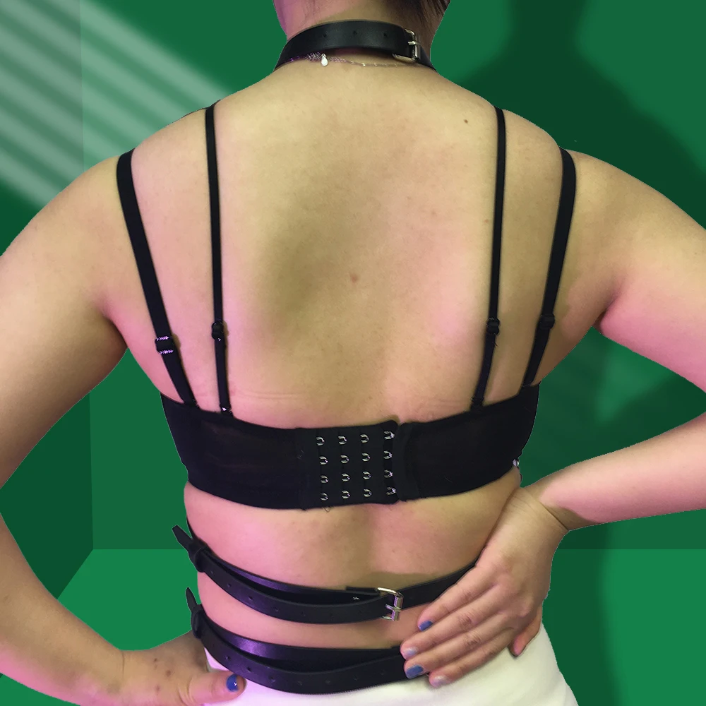 BAFEI Bdsm Cage Bra Leather Harness Women Belts Body Bondage Chest Waist Suspenders Garter Harajuku Pastel Goth Lingerie Clothes
