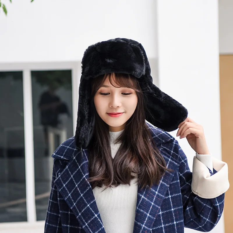 

Winter Korean Cold Proof Winter Riding Ear Thick Windproof Warm Lovely Bomber Hats