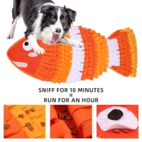 pet dog sniffing mat cloth fish shape find food training blanket play toys dog mat for relieve stress puzzle sniffing mat pad