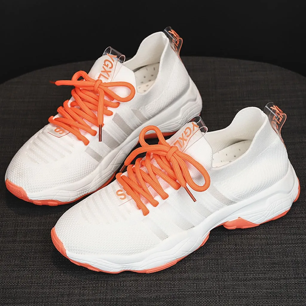 

Breathable Increased Female Shoes Cutout Casual Mesh Breathable Solid Color Shoe Travel Shoes sneakers casual woman