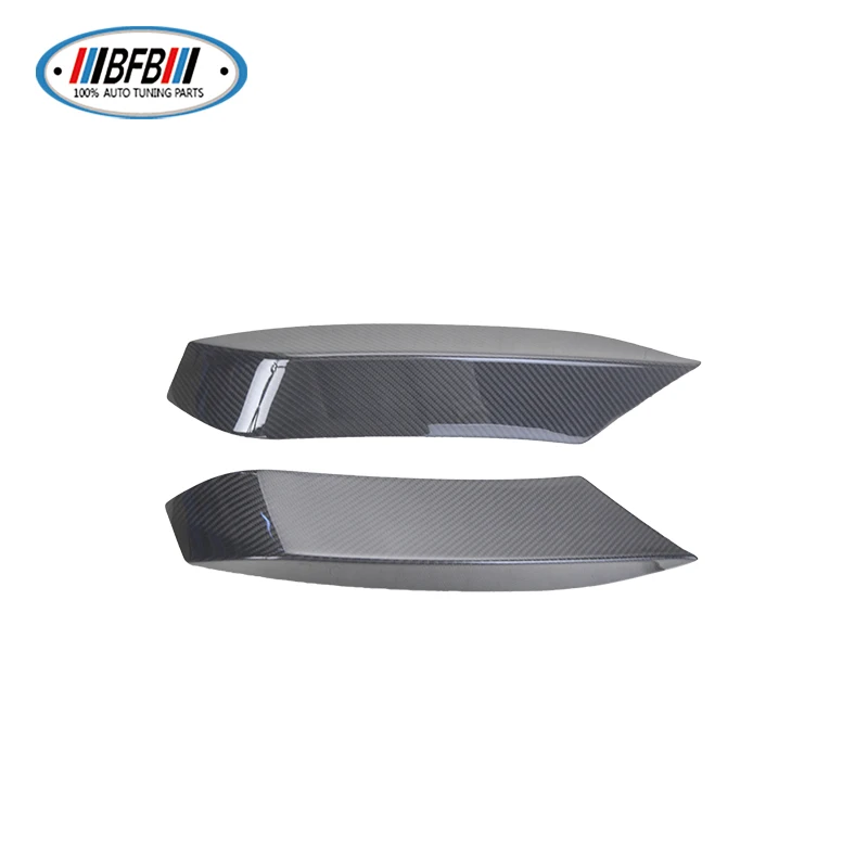 2 шт. передний бампер автомобиля из настоящего углеродного волокна верхний