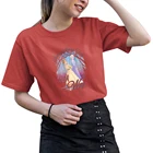 Модные футболки с коротким рукавом Холодное сердце Анны Эльзы, мультяшный Топ в стиле Харадзюку из мультфильма Disney, летняя одежда, новинка, комфортные женские футболки, милые