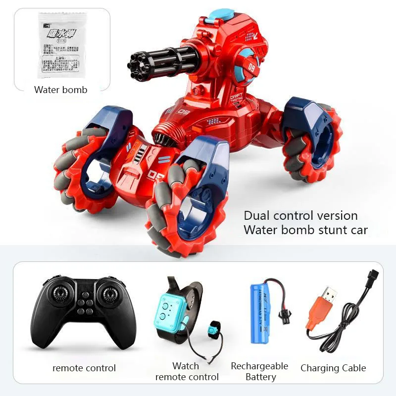 2.4G 4WD Gesture Sensing Stunt Remote Control Car Tank Twisted Shooting Water Bomb RC Drift Alloy Electric Vehicle for Kids Toys enlarge