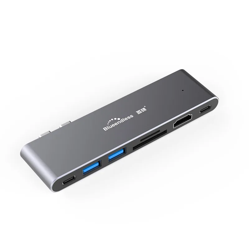 

Blueendless HC702 insert usb extender hub SD TF card reader PD charging 80W usb hub 4k type c adapter hub for Macbook Pro