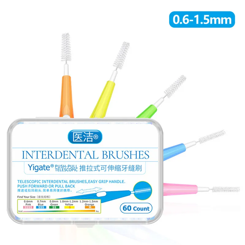 60 шт. I-образная межзубная щетка для чистки зубов