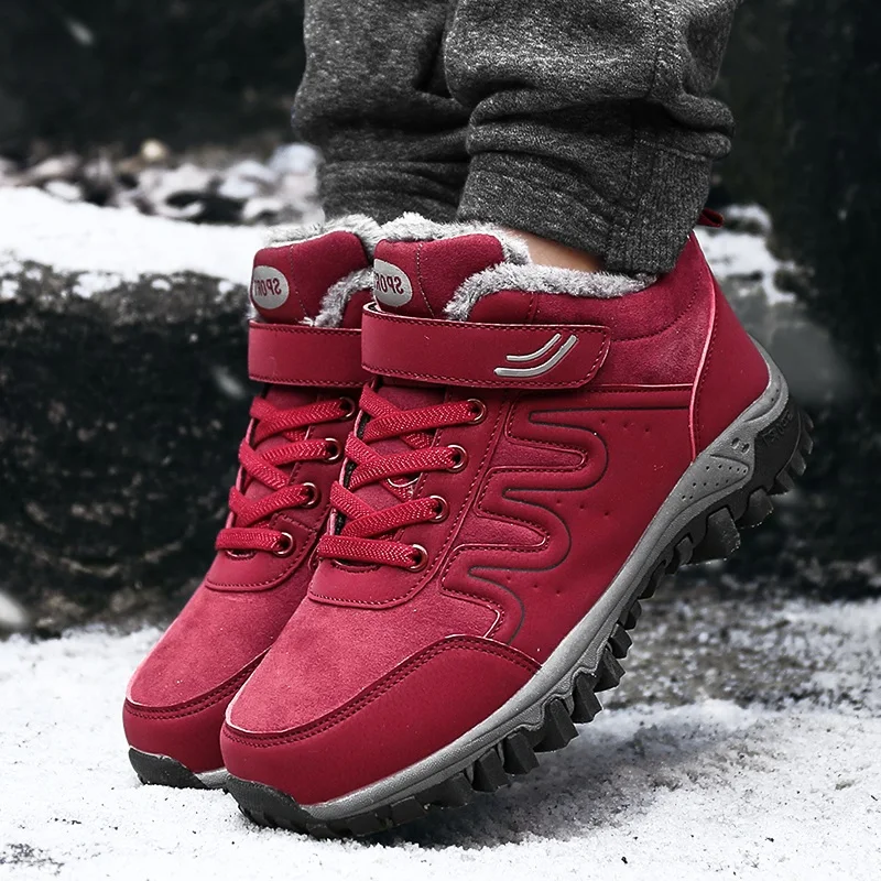 2019 женская обувь на меху зимние повседневные ботинки женские теплые Прогулочные