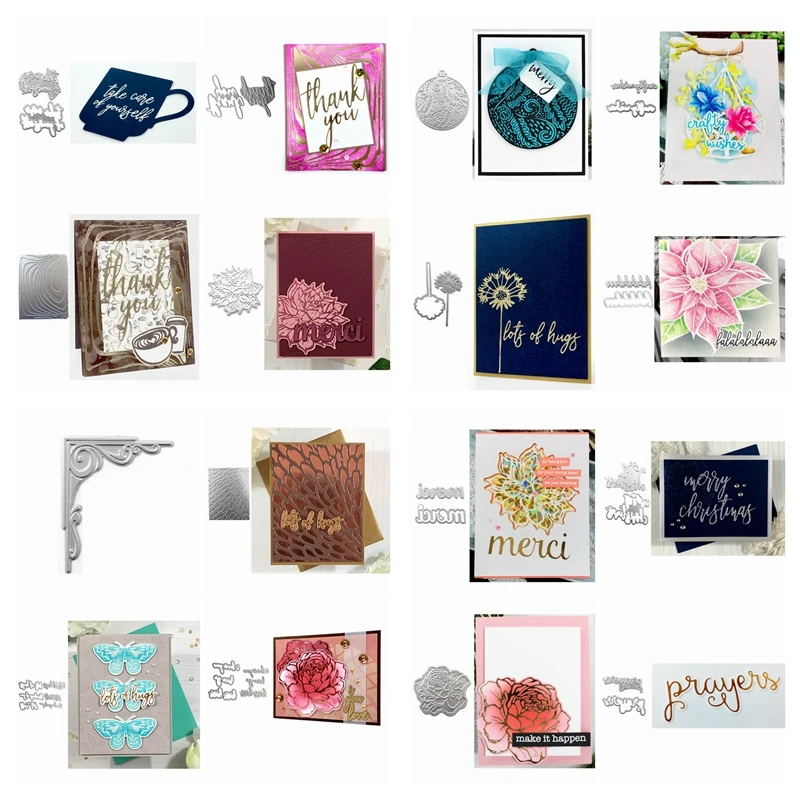 Рождественский цветок Горячая фольга пластина металлические штампы трафареты