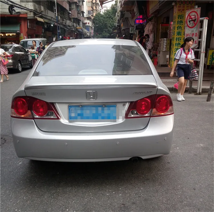 Для Civic спойлер 2006-2011 Honda HDB ABS пластик Материал заднее крыло автомобиля Цвет