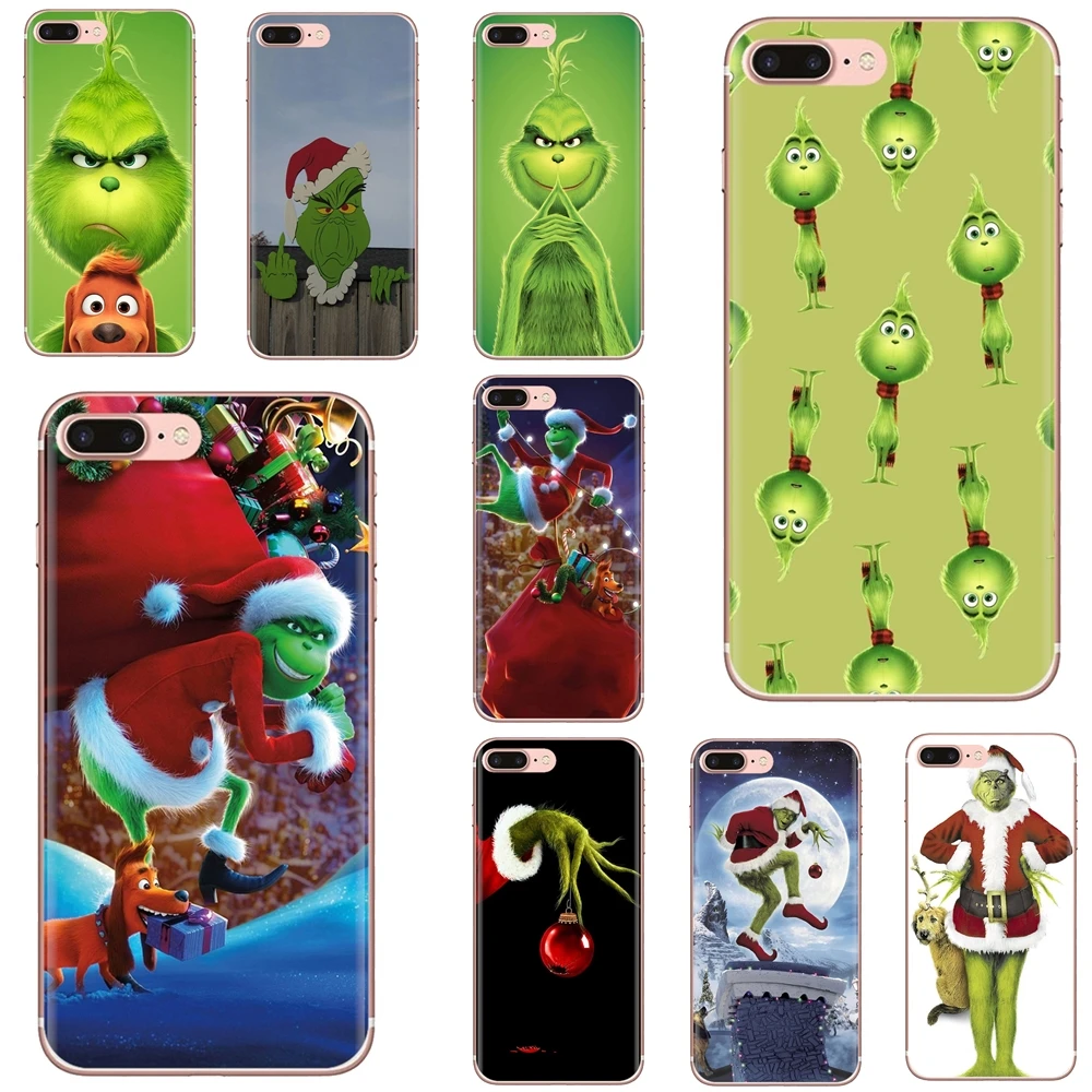 Силиконовый чехол для телефона Рождественская сумка S-Green-S-Grinch Samsung Galaxy A9 A8 Star Lite A3
