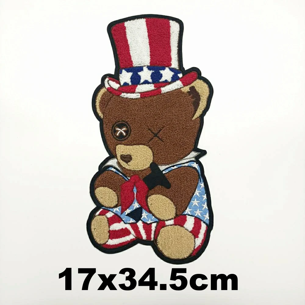 

DIY large embroidery big bear animal cartoon patches for clothing QR-3143