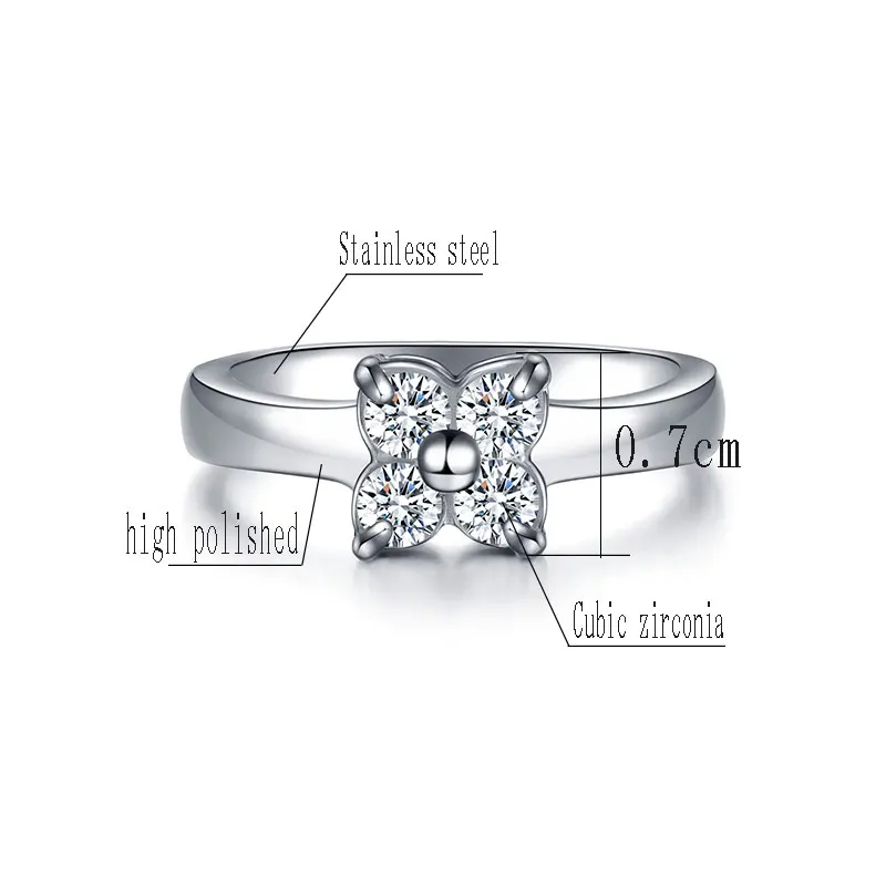 Женское Обручальное Кольцо высшего качества элегантное серебряное обручальное