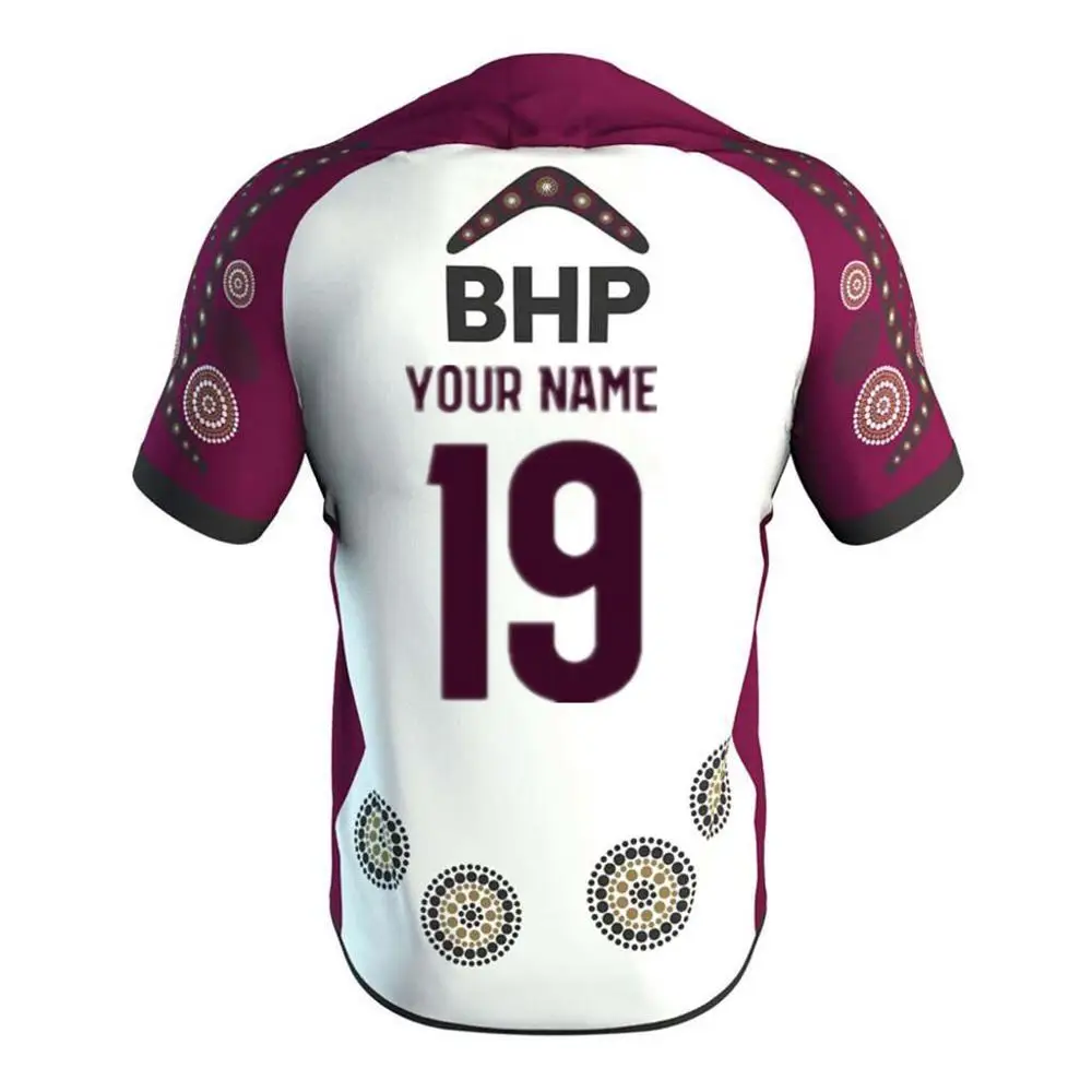 QUEENSLAND MAROONS футболка для регби Размер: S-3XL принт на заказ номер имя качество идеальное - Цвет: Print name number