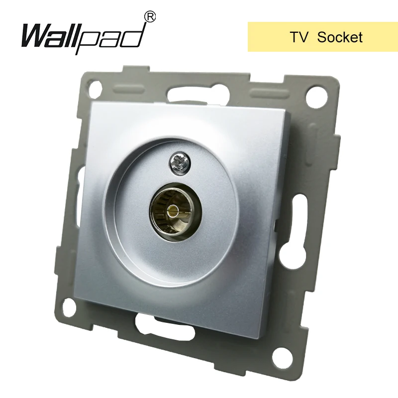 Wallpad серебристая электрическая розетка с USB