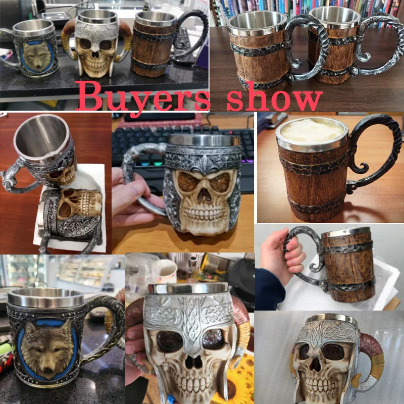 Имитация сырой древесины пивная кружка из нержавеющей стали Смола 3D пивной Кубок