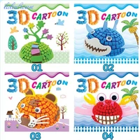 1 pcs handmade 3d children puzzle diy foam mosaic stickers art eva cartoon 3d sticker creative educational toys for kids