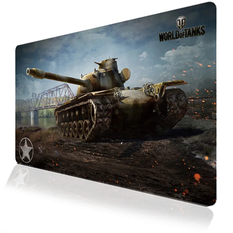 Коврик для мыши World of Tanks 70x40 см большой коврик с закругленными краями игровой