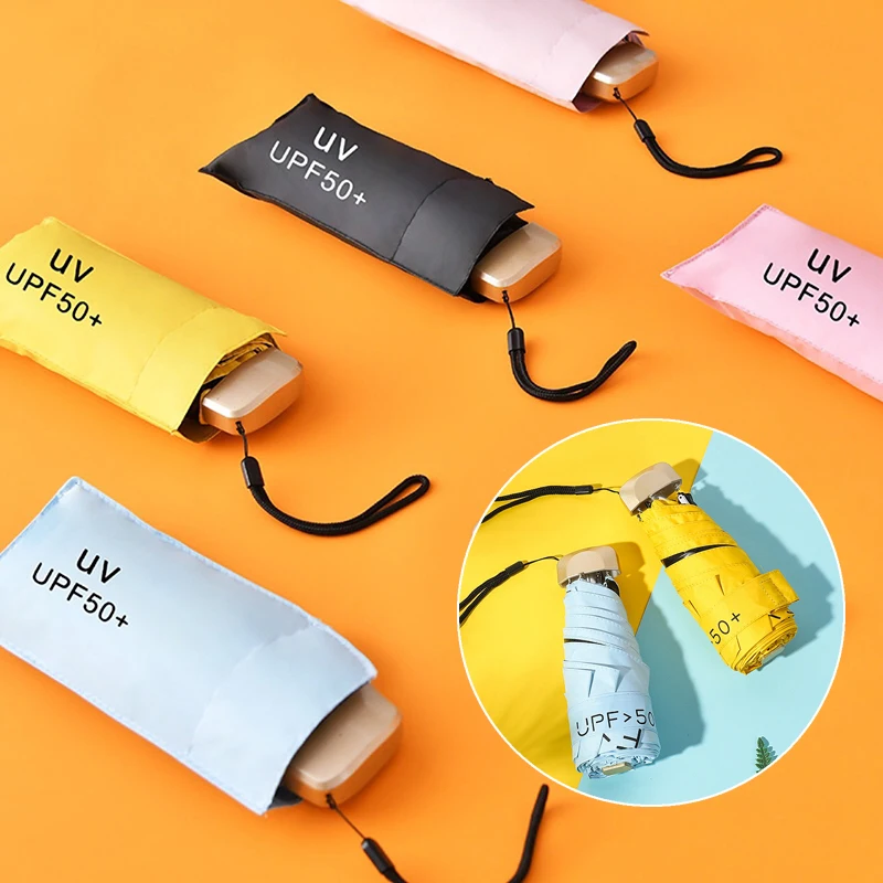 

Dual-Use UV Umbrella Folding 6 Bones Sun Umbrella Sunscreen Windproof Beach Umbrella Ultraviolet-Proof Useful Home Supplies