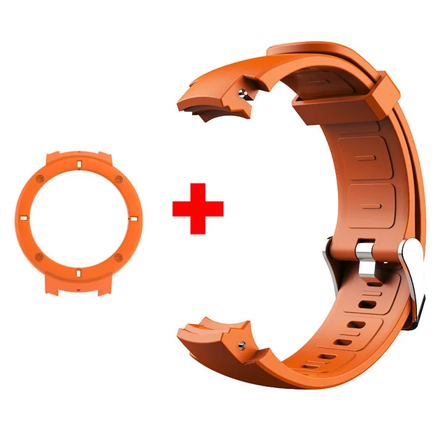 silicone orange SIKAI силиконовый кожаный ремешок для часов Huami Xiaomi Amazfit Verge 3 lite часы высококачественный ремешок сменный Браслет для Huami 3 - Цвет: silicone orange