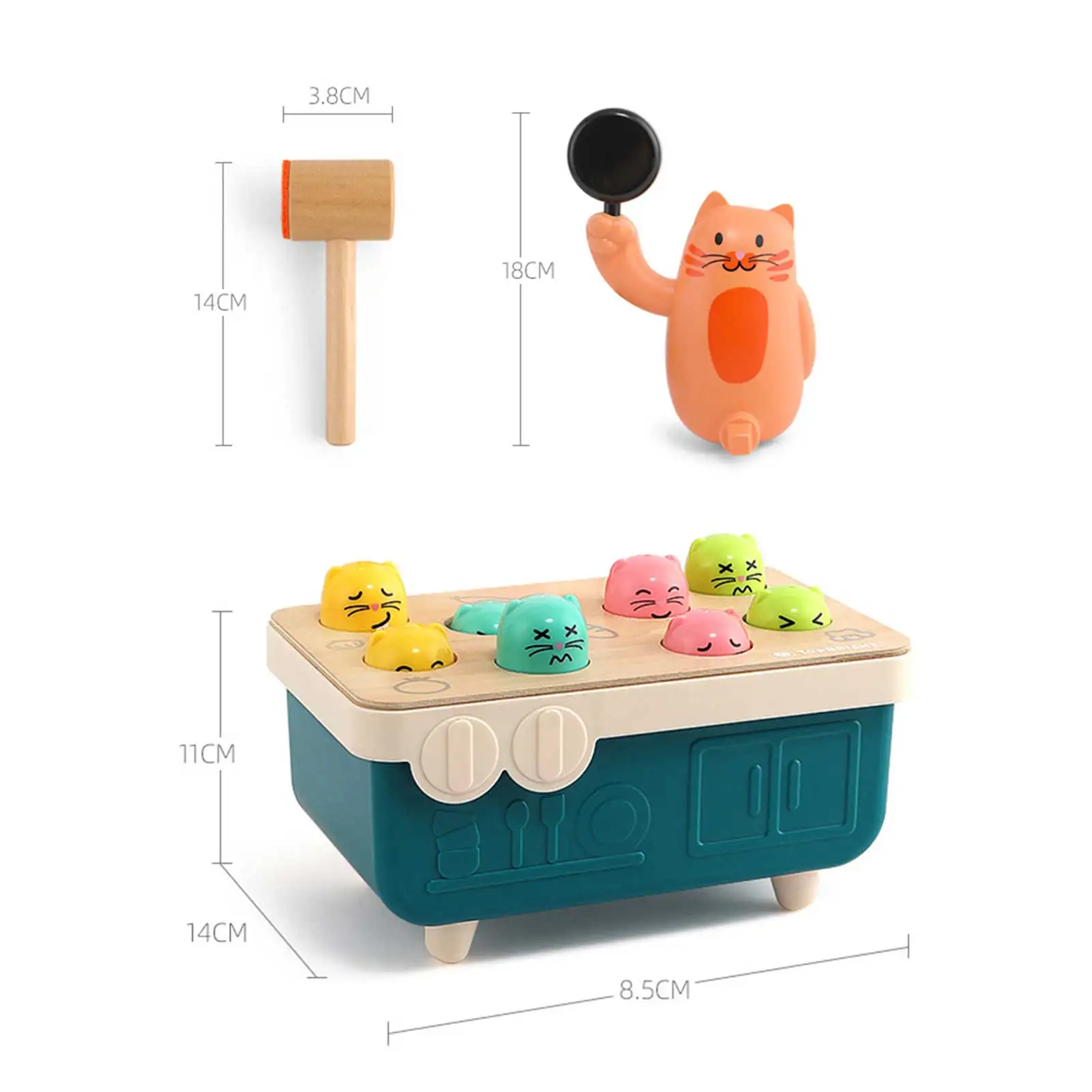 

Early Childhood Education Wooden Hamster Toy Baby Parent-child Board Game Fun Battle Beat Educational Toy Birthday Gifts