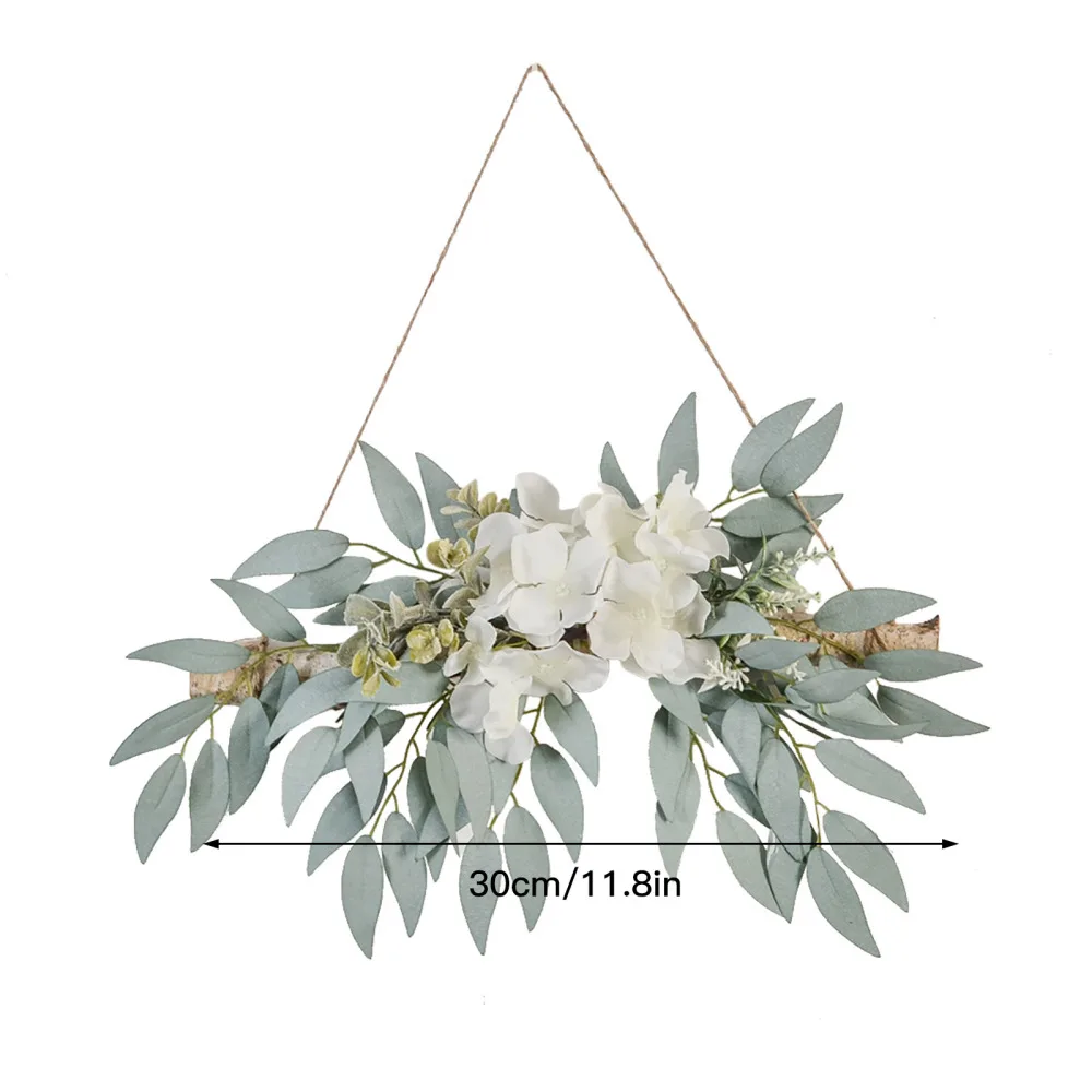 Листья гирлянда из имитация зеленого растения бревен настенное украшение для