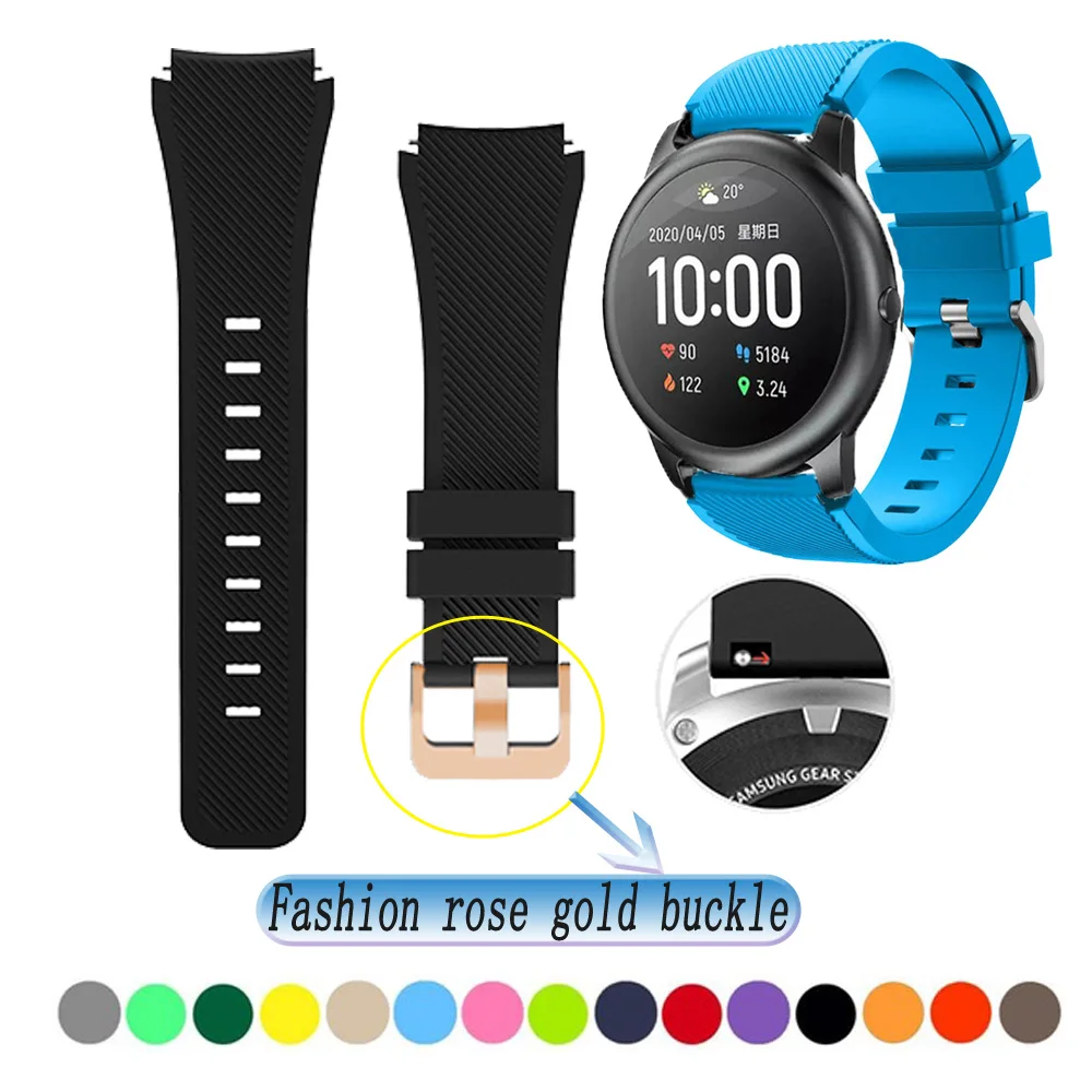 

Ремешок силиконовый для Xiaomi Haylou Solar LS05/Amazfit GTR 47/GTR 2/2e/Stratos 3/2/2S, спортивные аксессуары для дайвинга, 22 мм