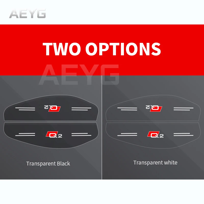 

2PC Car Rearview Mirror Rain Brow Cover For Audi Q2 2021 Rain Shield Shade Protect Rear View Sun Visor Interior Accessories