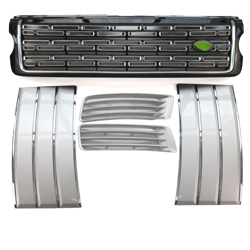 

ROVCE Front Bumper Grille+ Air Vents Kit For Land Rover Range Rover Vogue 2013-2017 L405 Autobiography Style Black Plating