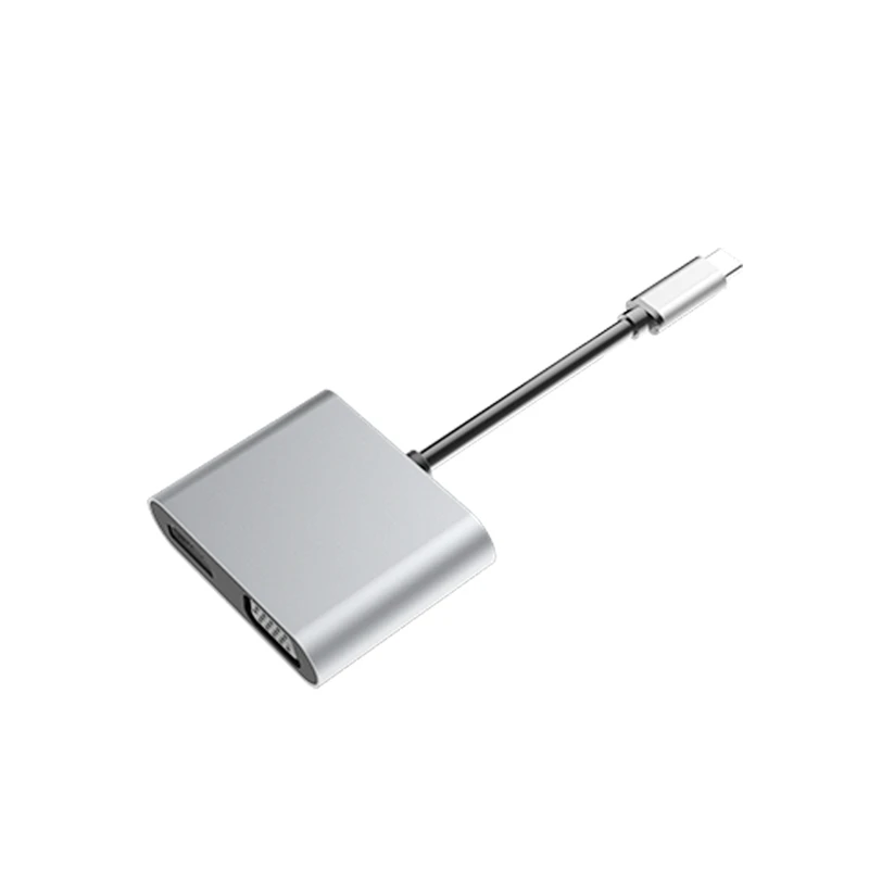 4 в 1 USB C HDMI Тип к адаптер VGA USB3.0 аудио видео конвертер PD 87 Вт - Цена: 