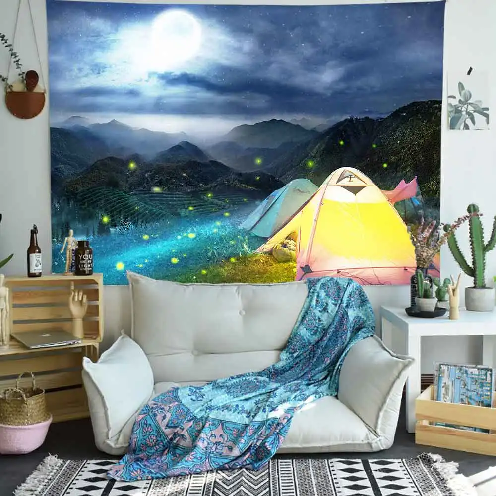 Симсант психоделический замок гобелен Галактический сад медведь Тедди