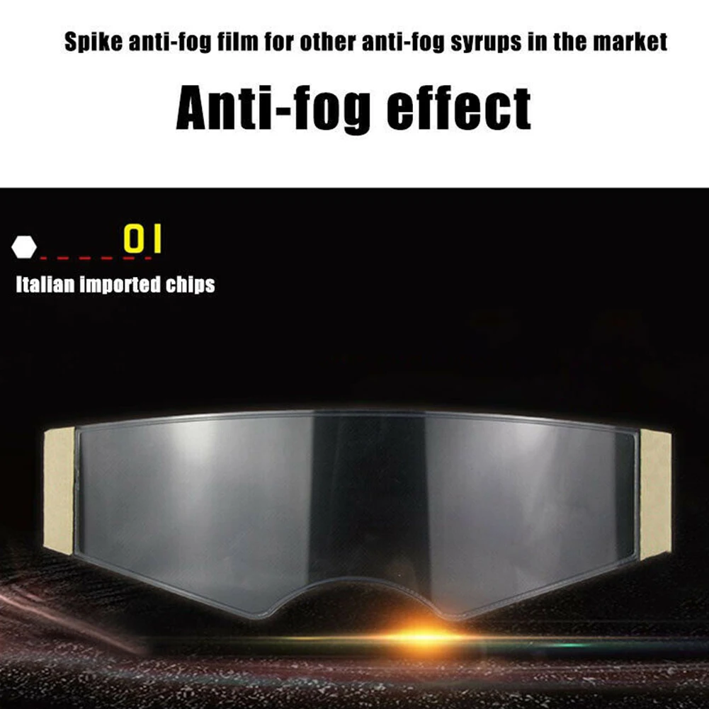 

Anti Fog Transparency Lens Visor Clear Waterproof Adhesive Safe Durable Motorbike Helmet Practical Easy Install Film Sticker