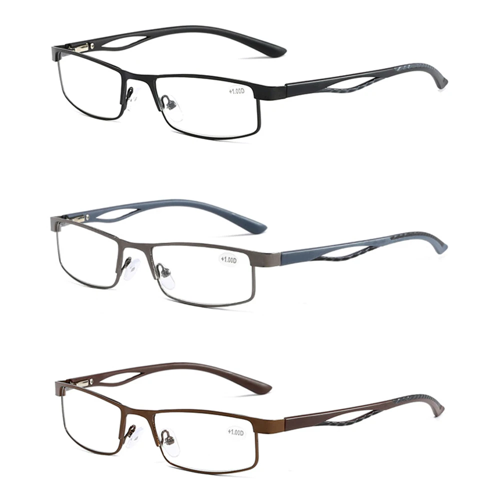Титан сплава очки для чтения Для мужчин прямоугольник пресбиопические Мужская