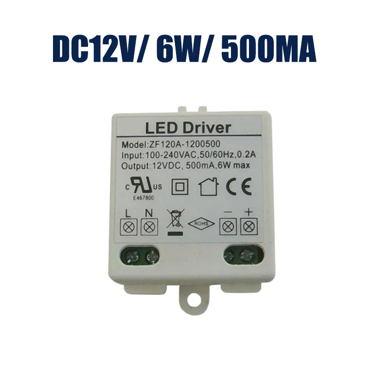 5pcs/lot DC12V 6W 300MA LED Power Supply Driver High Quality Lighting Transformers for LED Strip Lights 12V Power Supply Adapter