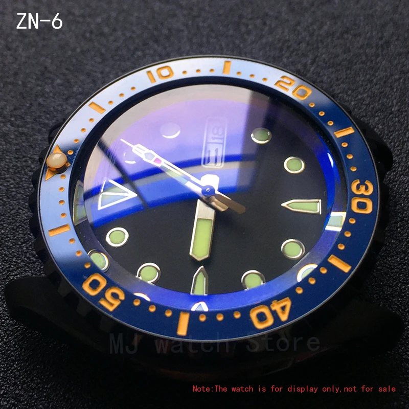 Плоская керамическая рамка 38*31 5 мм светящийся pip at 12 для Seiko SKX007 SKX009 Запчасти